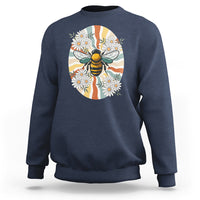 Vintage Bee Daisy Flowers Retro Groovy Sweatshirt - Wonder Print Shop
