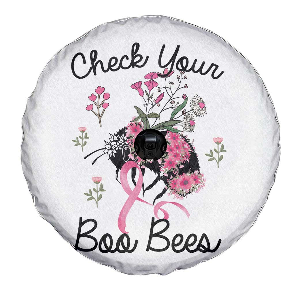 Breast Cancer Awareness Spare Tire Cover Check Your Boo Bees Pink Ribbon Support Squad
