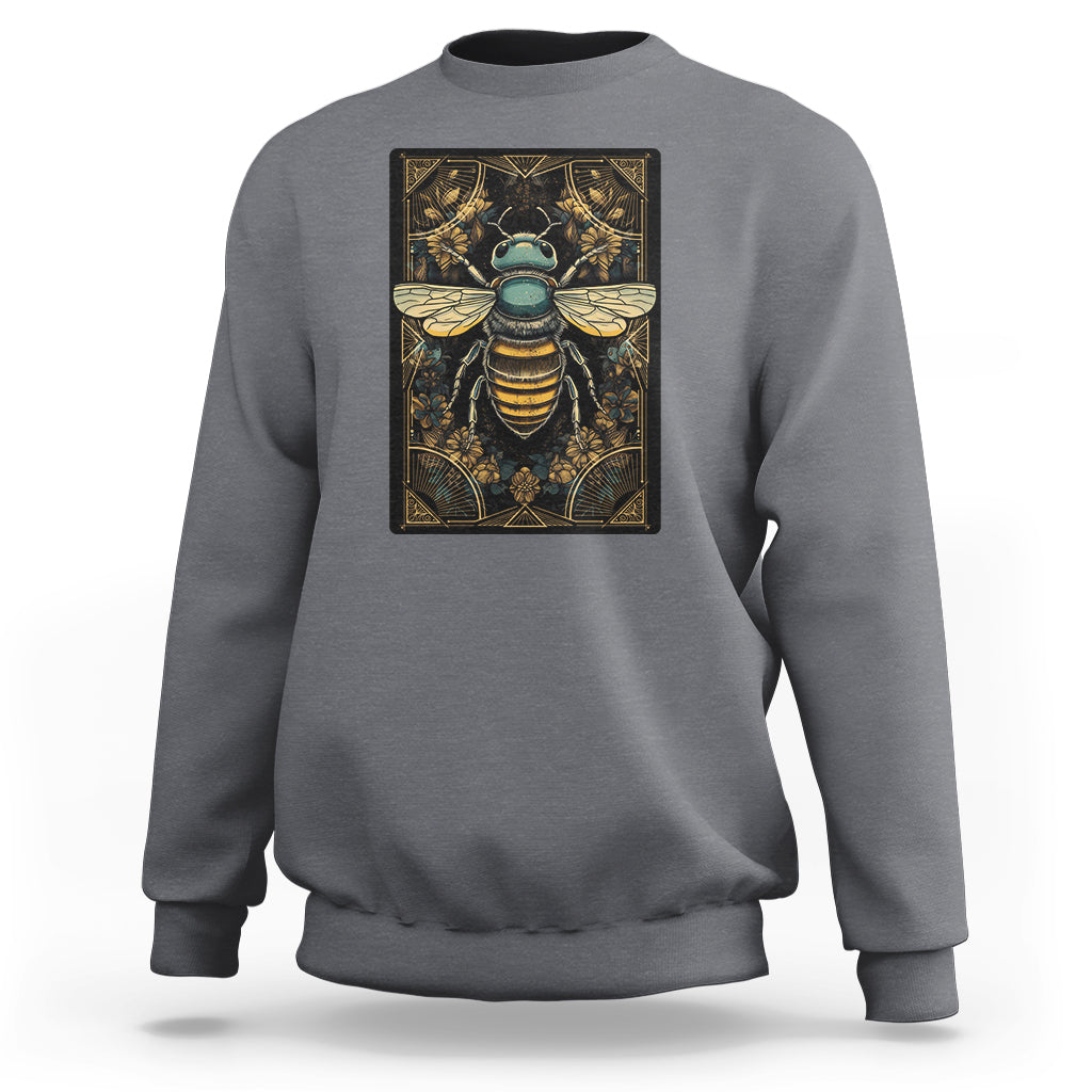 Dark Academia Spiritual Bumble Bee Tarot Card Sweatshirt - Wonder Print Shop