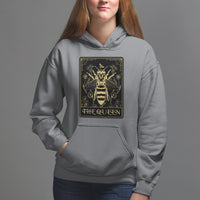 Dark Academia Spiritual The Queen Bee Tarot Card Hoodie - Wonder Print Shop