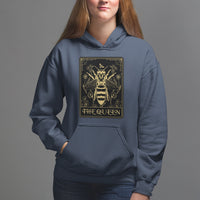 Dark Academia Spiritual The Queen Bee Tarot Card Hoodie - Wonder Print Shop