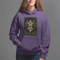 Dark Academia Spiritual The Queen Bee Tarot Card Hoodie - Wonder Print Shop