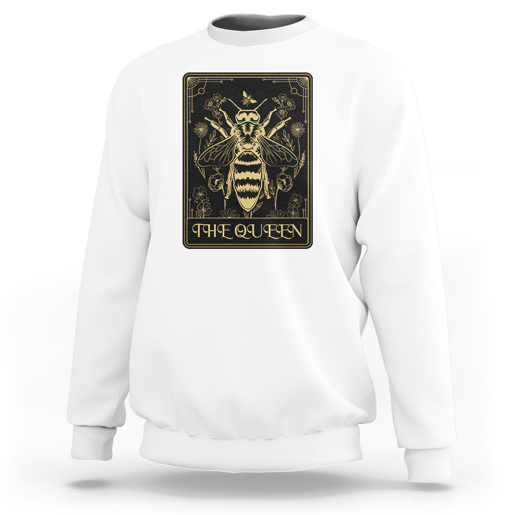 Dark Academia Spiritual The Queen Bee Tarot Card Sweatshirt - Wonder Print Shop