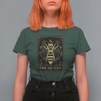 Dark Academia Spiritual The Queen Bee Tarot Card T Shirt For Women - Wonder Print Shop