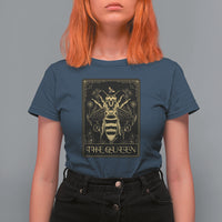 Dark Academia Spiritual The Queen Bee Tarot Card T Shirt For Women - Wonder Print Shop