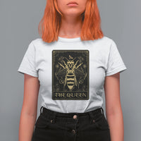 Dark Academia Spiritual The Queen Bee Tarot Card T Shirt For Women - Wonder Print Shop