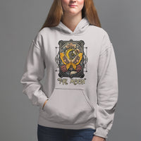 Celestial Floral Luna Moth Tarot Card The Moon Hoodie - Wonder Print Shop