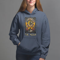 Celestial Floral Luna Moth Tarot Card The Moon Hoodie - Wonder Print Shop