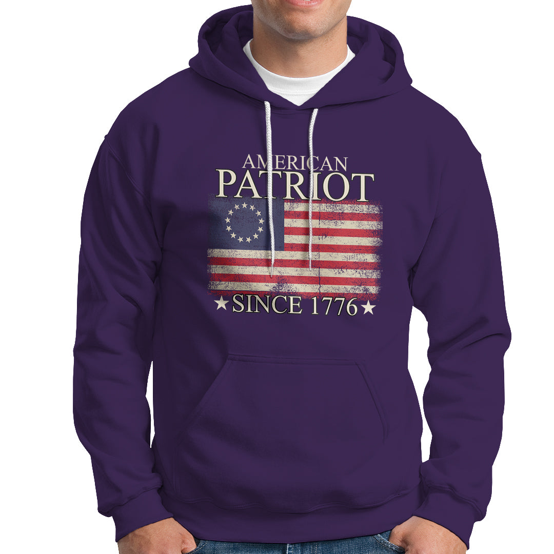 American Patriot Since 1776 Betsy Ross Flag Hoodie - Wonder Print Shop