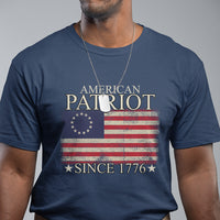 American Patriot Since 1776 Betsy Ross Flag T Shirt - Wonder Print Shop