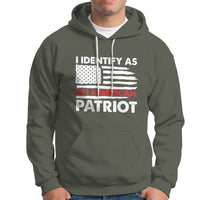 Patriotic Hoodie I Identify As An American Patriot American Flag - Wonder Print Shop