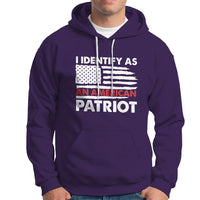 Patriotic Hoodie I Identify As An American Patriot American Flag - Wonder Print Shop