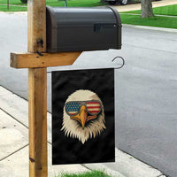 Patriotic Bald Eagle Garden Flag With Sunglasses American Flag Vintage - Wonder Print Shop