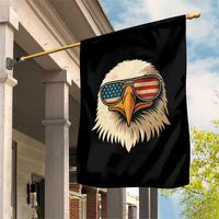 Patriotic Bald Eagle Garden Flag With Sunglasses American Flag Vintage - Wonder Print Shop