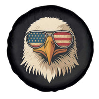 Patriotic Bald Eagle Spare Tire Cover With Sunglasses American Flag Vintage - Wonder Print Shop