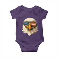 Patriotic Bald Eagle Baby Onesie With Sunglasses American Flag Vintage - Wonder Print Shop