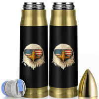 Patriotic Bald Eagle Bullet Tumbler With Sunglasses American Flag Vintage - Wonder Print Shop