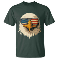 Patriotic Bald Eagle T Shirt With Sunglasses American Flag Vintage - Wonder Print Shop