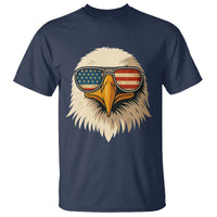 Patriotic Bald Eagle T Shirt With Sunglasses American Flag Vintage - Wonder Print Shop