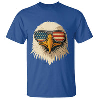 Patriotic Bald Eagle T Shirt With Sunglasses American Flag Vintage - Wonder Print Shop