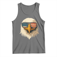 Patriotic Bald Eagle Tank Top With Sunglasses American Flag Vintage - Wonder Print Shop