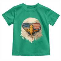 Patriotic Bald Eagle Toddler T Shirt With Sunglasses American Flag Vintage - Wonder Print Shop
