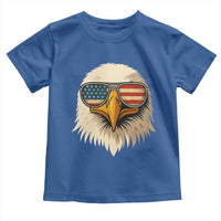 Patriotic Bald Eagle Toddler T Shirt With Sunglasses American Flag Vintage - Wonder Print Shop