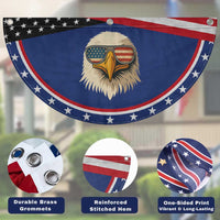 American Bald Eagle Patriotic Fan Flag With Sunglasses USA Flag Vintage