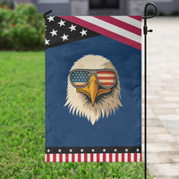 Patriotic Bald Eagle Garden Flag With Sunglasses American Flag Vintage
