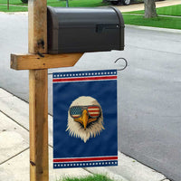 Patriotic Bald Eagle Garden Flag With Sunglasses American Flag Vintage