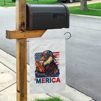 Funny American Eagle Eating Hot Dog Garden Flag 4th Of July Party Patriotic USA Flag - Wonder Print Shop