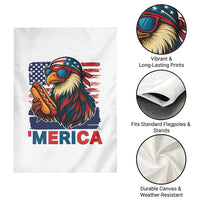 Funny American Eagle Eating Hot Dog Garden Flag 4th Of July Party Patriotic USA Flag - Wonder Print Shop