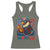 Funny American Eagle Eating Hot Dog Racerback Tank Top 4th Of July Party Patriotic USA Flag - Wonder Print Shop