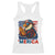 Funny American Eagle Eating Hot Dog Racerback Tank Top 4th Of July Party Patriotic USA Flag - Wonder Print Shop