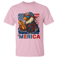 Funny American Eagle Eating Hot Dog T Shirt 4th Of July Party Patriotic USA Flag - Wonder Print Shop