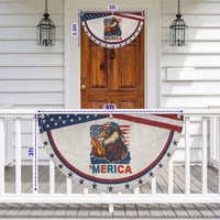 Funny American Eagle Eating Hot Dog Patriotic Fan Flag 4th Of July Party USA Flag