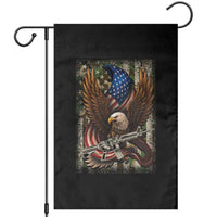 Patriotic Armed Eagle with  Camo Flag Garden Flag Military Patriotic USA Defense - Wonder Print Shop