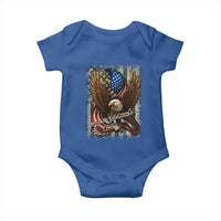 Patriotic Armed Eagle with  Camo Flag Baby Onesie Military Patriotic USA Defense - Wonder Print Shop