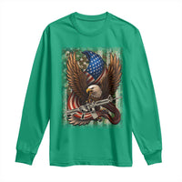 Patriotic Armed Eagle with  Camo Flag Long Sleeve Shirt Military Patriotic USA Defense - Wonder Print Shop
