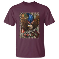 Patriotic Armed Eagle with  Camo Flag T Shirt Military Patriotic USA Defense - Wonder Print Shop