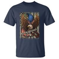 Patriotic Armed Eagle with  Camo Flag T Shirt Military Patriotic USA Defense - Wonder Print Shop
