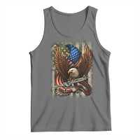 Patriotic Armed Eagle with  Camo Flag Tank Top Military Patriotic USA Defense - Wonder Print Shop