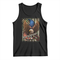 Patriotic Armed Eagle with  Camo Flag Tank Top Military Patriotic USA Defense - Wonder Print Shop