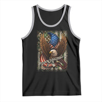 Patriotic Armed Eagle with  Camo Flag Tank Top Military Patriotic USA Defense - Wonder Print Shop