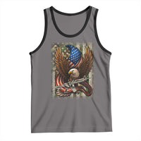 Patriotic Armed Eagle with  Camo Flag Tank Top Military Patriotic USA Defense - Wonder Print Shop