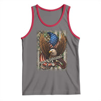 Patriotic Armed Eagle with  Camo Flag Tank Top Military Patriotic USA Defense - Wonder Print Shop