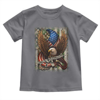 Patriotic Armed Eagle with  Camo Flag Toddler T Shirt Military Patriotic USA Defense - Wonder Print Shop
