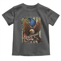 Patriotic Armed Eagle with  Camo Flag Toddler T Shirt Military Patriotic USA Defense - Wonder Print Shop