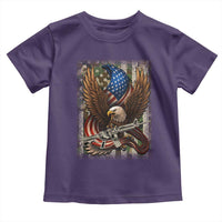 Patriotic Armed Eagle with  Camo Flag Toddler T Shirt Military Patriotic USA Defense - Wonder Print Shop