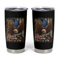 Patriotic Armed Eagle with  Camo Flag Tumbler Cup Military Patriotic USA Defense - Wonder Print Shop